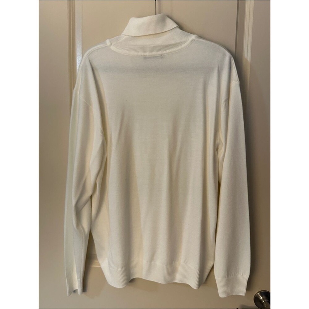 Dolce Roma Cream Knit Turtleneck Sweater Top Womens Sz Large - Picture 6 of 12